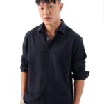100% Cotton Men & Boys Long Sleeve Collared Neck Button Front Solid Textured Shirts