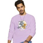 Bewakoof Official Tom & Jerry Merchandise Men's 100% Cotton 220 GSM Graphic Print Oversized Fit Round Neck T-Shirt