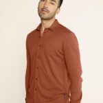 DAMENSCH Constant All-Degree Shirt for Men Full Sleeve, Pique Textured, Thermoregulating Cotton Blend Mens Casual, Recycled Fabric Stylish Shirts