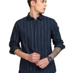 Highlander Men's Striped Slim Fit Shirt