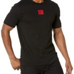 Hugo Boss Men's Ribbed Crew Neck Regular Fit Center Logo T-Shirt