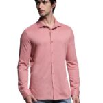JACK & JONES Men's Spread Collar Solid Cotton Slim Fit Casual Shirt