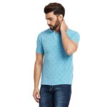 RELANE Men's Printed Polo Tshirt